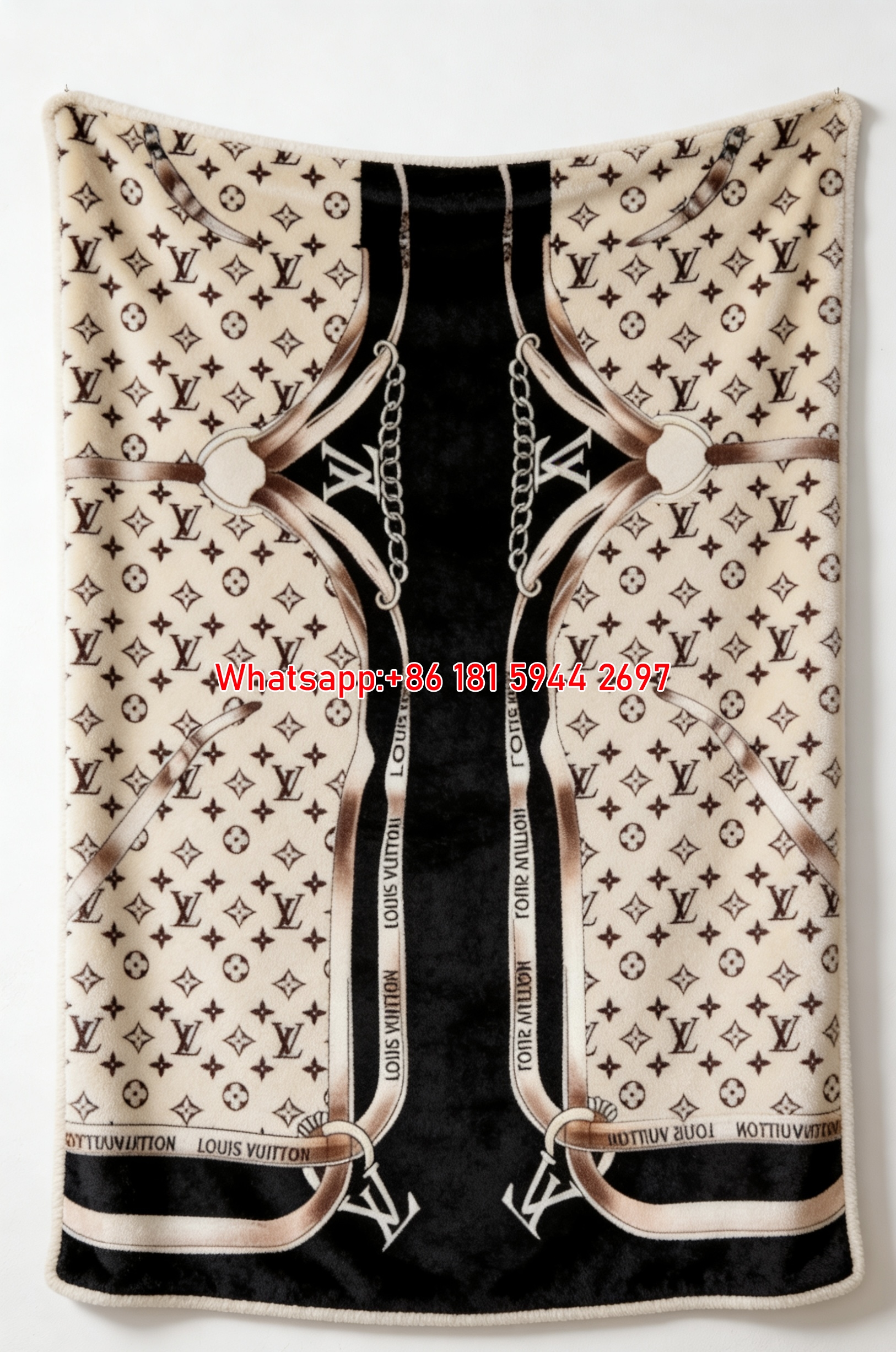LV Monogram Flannel Throw Blanket 300